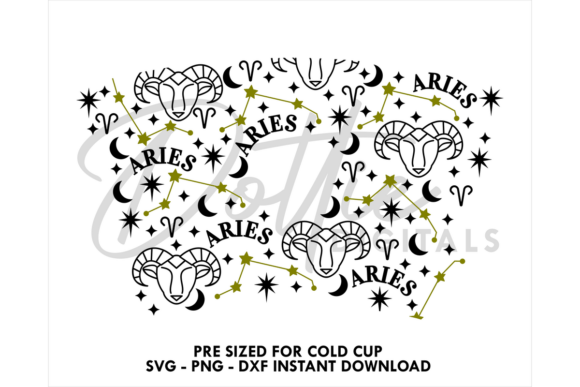 Aries Cold Cup SVG 24oz