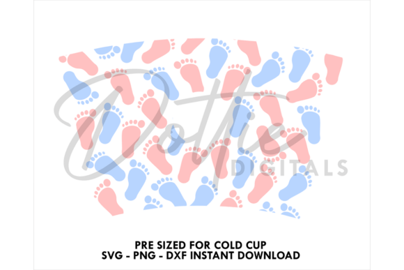 Baby Feet Cold Cup SVG 24oz