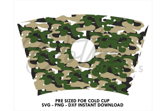 Camouflage Cold Cup SVG 24oz