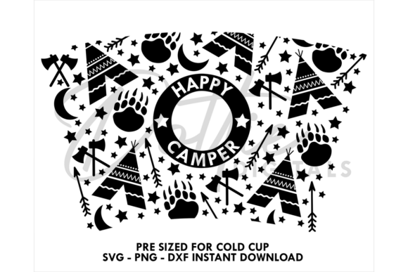 Camper Cold Cup SVG 24oz