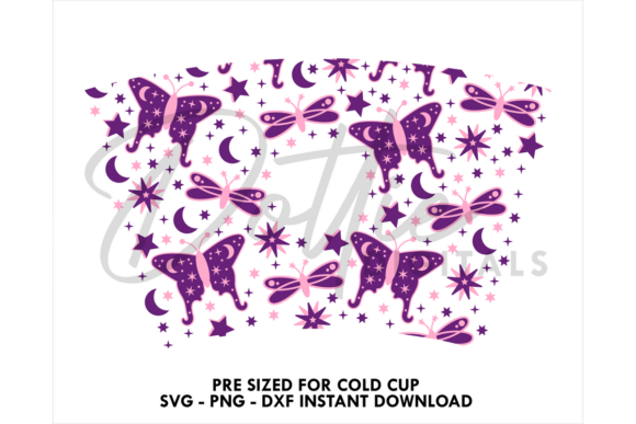 Celestial Butterfly Cold Cup SVG 24oz