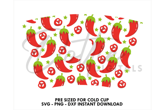 Chili Peppers Cold Cup SVG 24oz