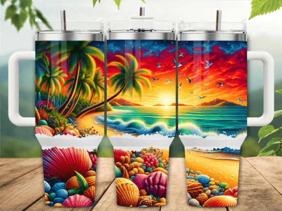 Colorful Coral Beach Tumbler Wrap Review