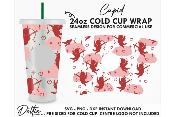 Cupid Cold Cup SVG 24oz