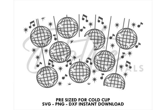 Disco Balls Cold Cup SVG 24oz