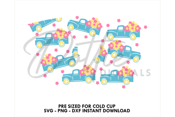 Flower Truck Cold Cup SVG 24oz