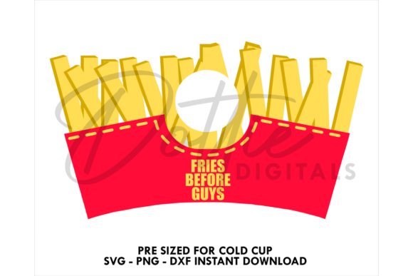 French Fries Cold Cup SVG 24oz