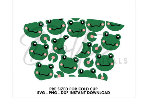 Frog Faces Cold Cup SVG 24oz