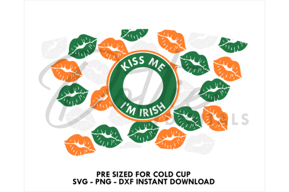 Irish Kisses Cold Cup SVG 24oz