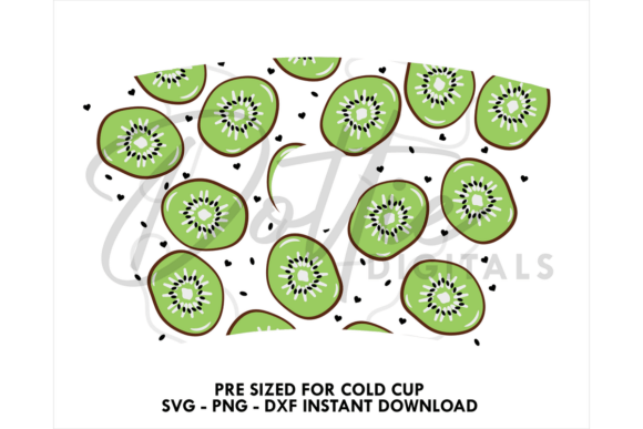 Kiwi Fruit Cold Cup SVG 24oz