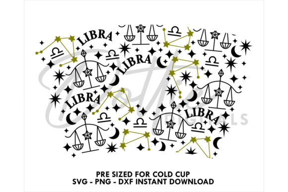 Libra Zodiac Cold Cup SVG 24oz