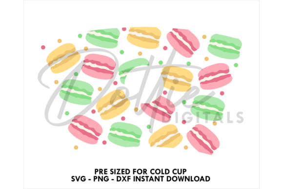 Macaroons Cold Cup SVG 24oz