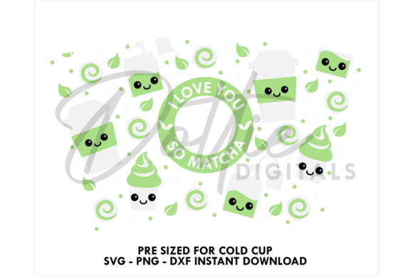 Matcha Cold Cup SVG 24oz