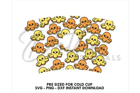 Mood Octopus Cold Cup SVG 24oz