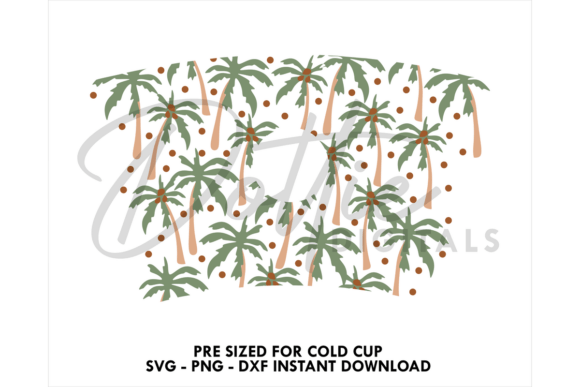 Palm Trees Cold Cup SVG 24oz