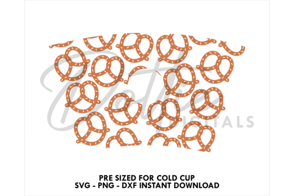 Pretzel Cold Cup SVG 24oz