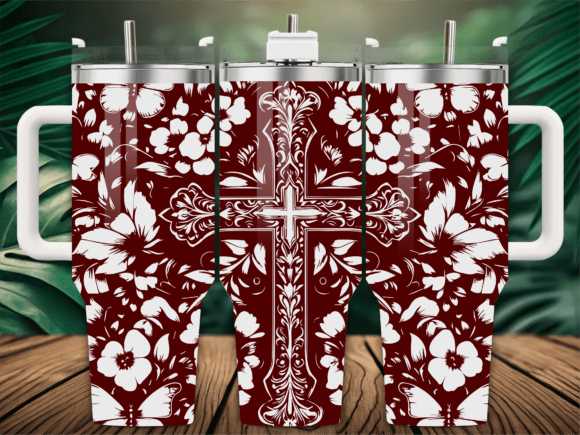 Religious Floral Cross Tumbler SVG Review