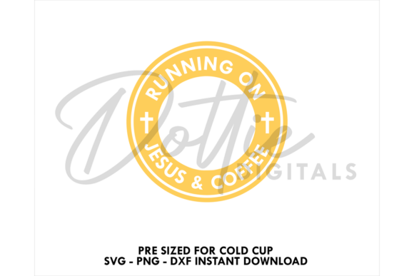 Running on Jesus Cold Cup SVG 24oz