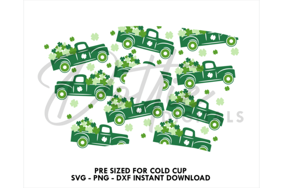 Shamrock Truck Cold Cup SVG 24oz