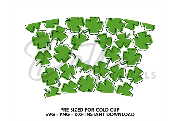 Shamrocks Cold Cup SVG 24oz