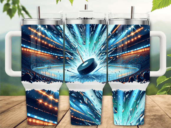 Shattering Ice Hockey Tumbler Wrap Review