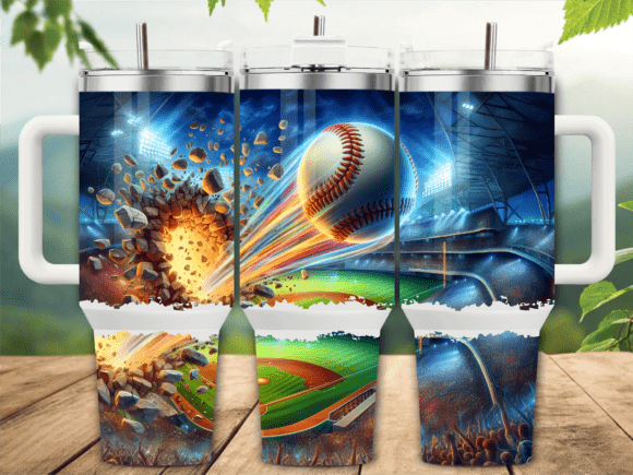 Stadium Lights Baseball Tumbler Wrap Design Review