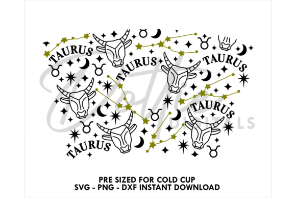 Taurus Zodiac Cold Cup SVG 24oz