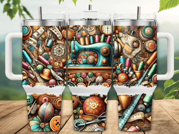 Teal Sewing Machine 40oz Tumbler Wrap Review
