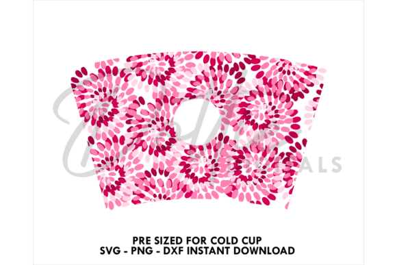 Tie Dye Cold Cup SVG 24oz