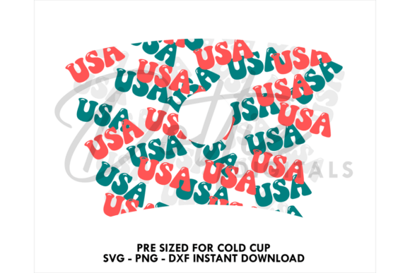 USA 4th July Cold Cup SVG 24oz