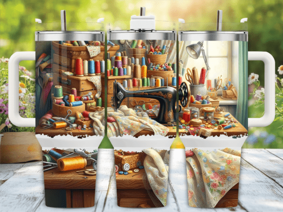 Vintage Sewing Room 40oz Tumbler Wrap Review