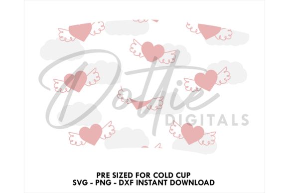 Wings of Love Cold Cup SVG 24oz