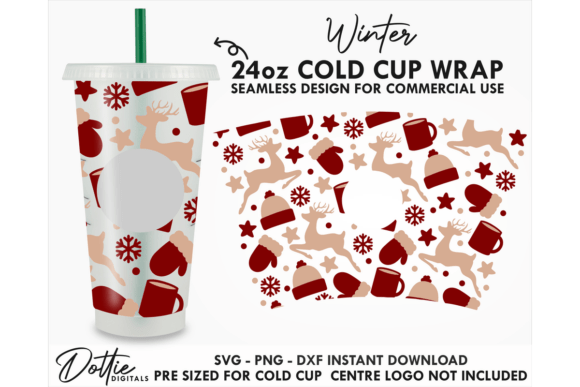 Winter Cold Cup SVG 24oz Review for Embroidery Projects