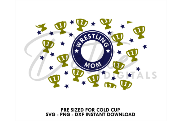 Wrestling Mom Cold Cup SVG 24oz