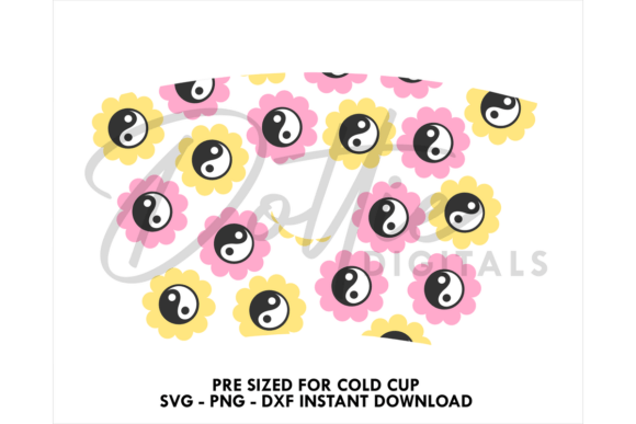 Yin Yang Cold Cup SVG 24oz